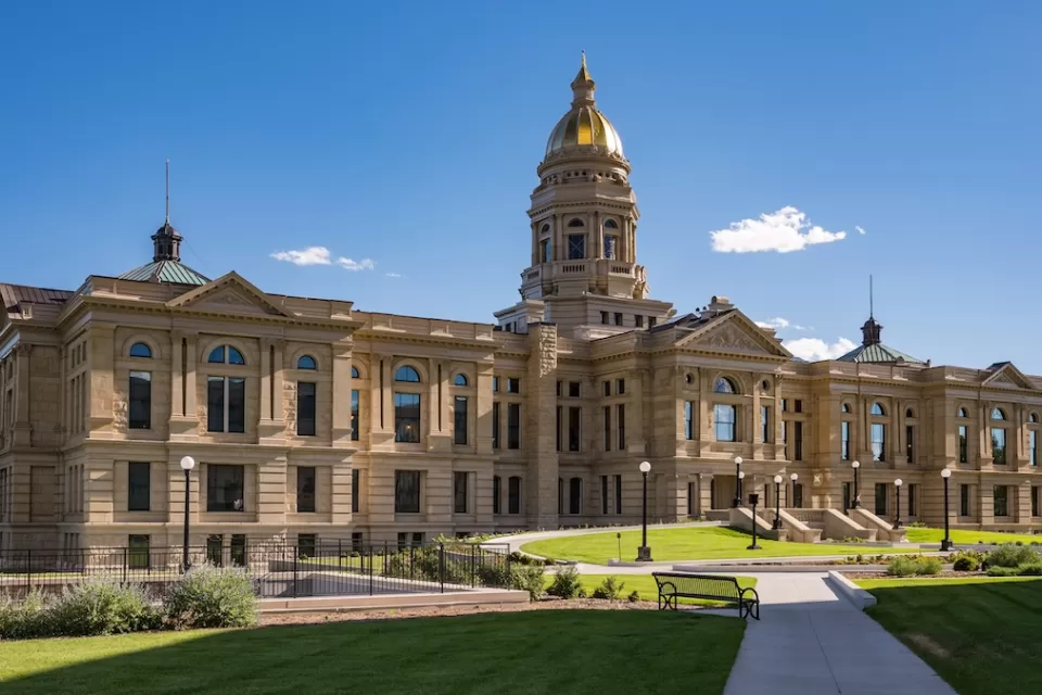 Wyoming state capitol building in Cheyenne, Wyoming.